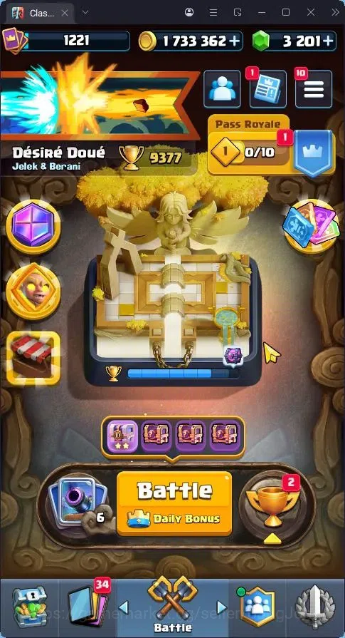 Clash Royale Accounts High-End Trophy 9377|CL 1221|KTL 14|122 Cards + 8 Champ|9 hero + 19 Evo|Arena 23|3201 Gems|1,7M 1