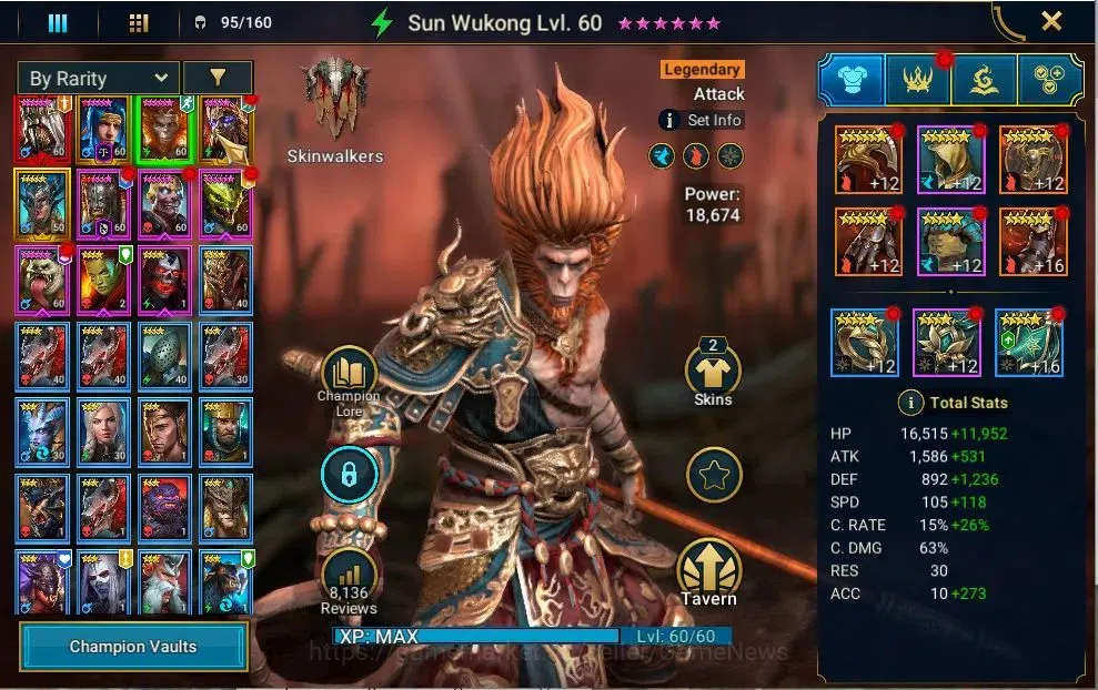 Raid: Shadow Legends Accounts Lv51 646K Power|1 Mythic(Siegfrund)|19 Legend(SunW image 4