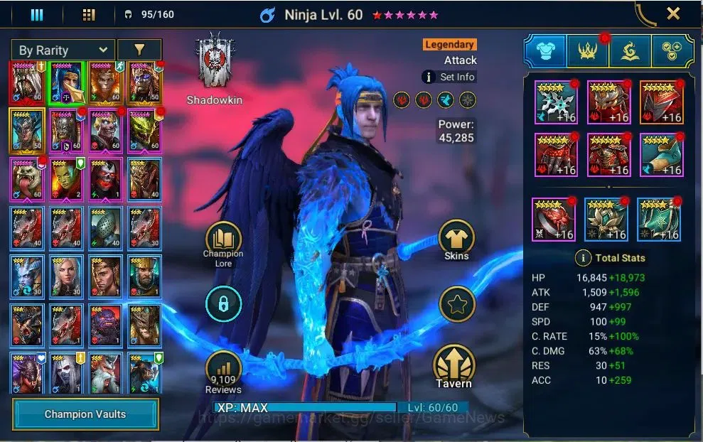 Raid: Shadow Legends Accounts Lv51 646K Power|1 Mythic(Siegfrund)|19 Legend(SunW image 5