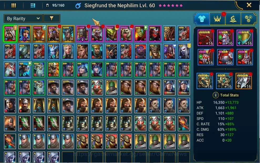 Raid: Shadow Legends Accounts Lv51 646K Power|1 Mythic(Siegfrund)|19 Legend(SunW image 9