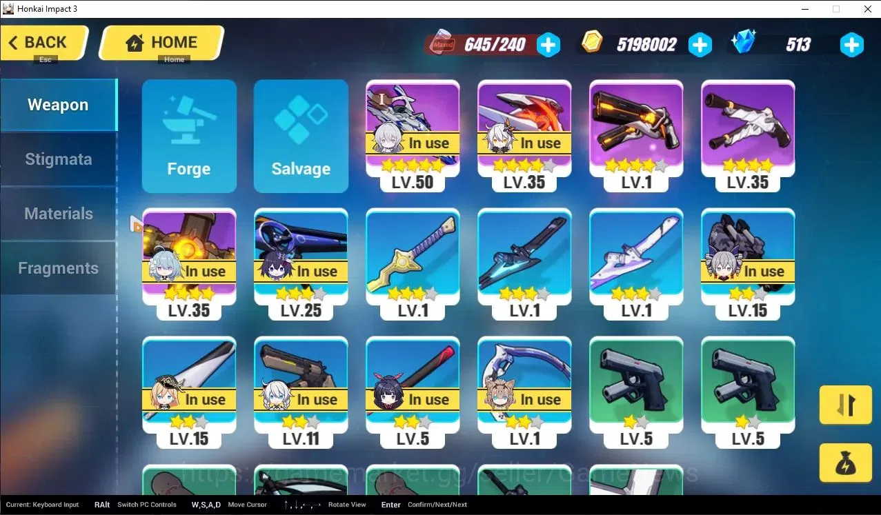 Honkai Impact 3rd Accounts SEA Lv44|1 Fullset (Bronya Zaychik Silverwing N-EX image 4