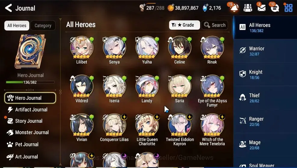 Epic Seven Accounts High-End GLOBAL UnVerif|7 ML(RihanaNLuciella,RoLight,Straze,WOTM Tenebria,etc)+Rinak,Setsuka,etc|PoH 6