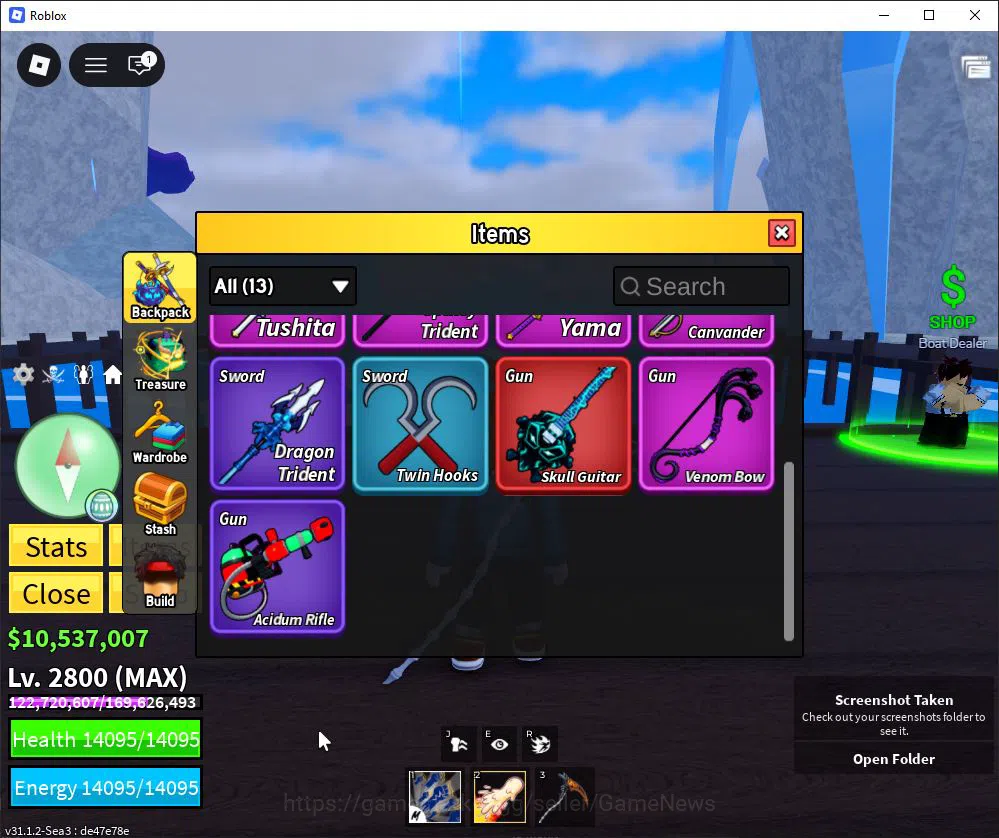 Roblox Accounts Blox Fruit |Lv Max + Dough,GodHuman|10M Beli 42K Frag|2 Myth Weap 5 Legend Fruit |Human V1|Unverif(RBL942) 3