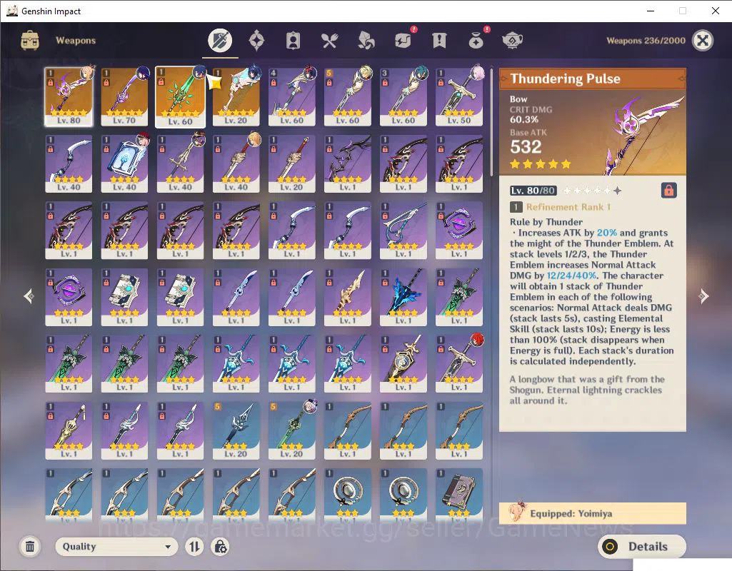 Genshin Impact Accounts Asia|AR 50|2 Limited +4(*5Weapon))|Raiden C5+Sign, image 5
