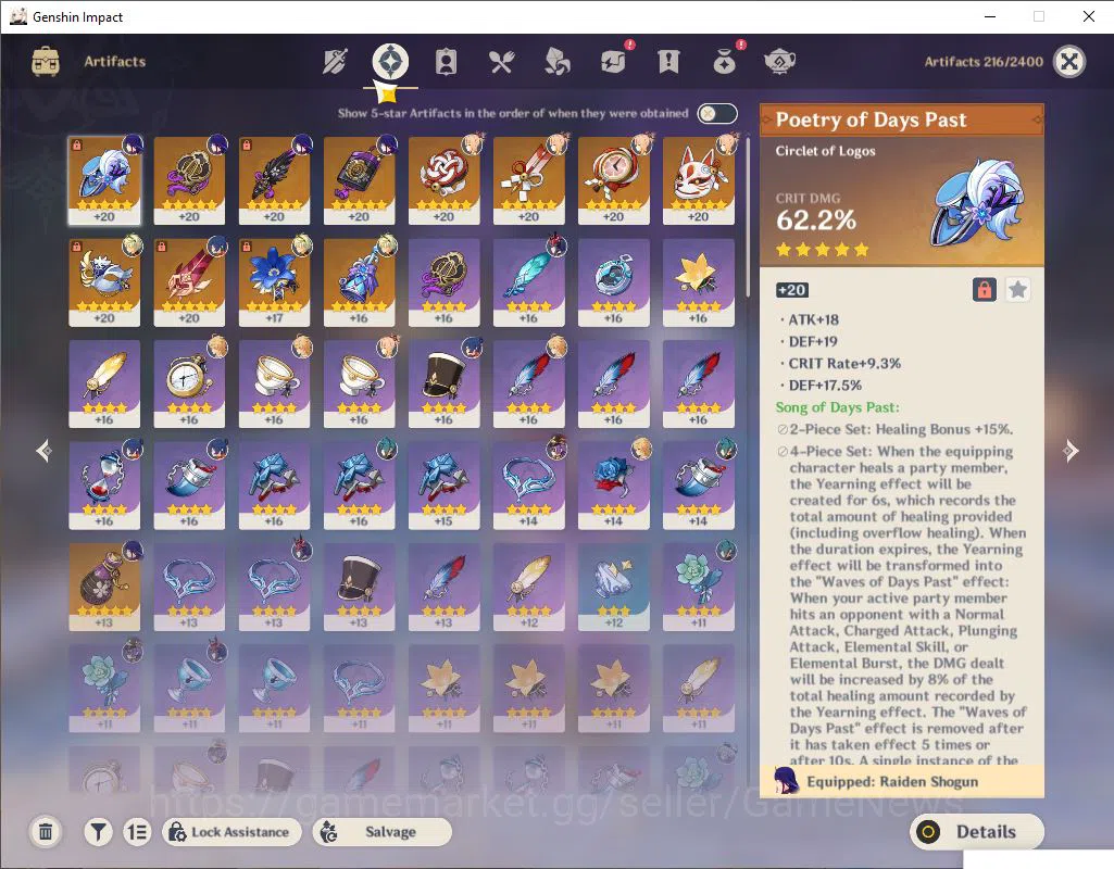Genshin Impact Accounts Asia|AR 50|2 Limited +4(*5Weapon))|Raiden C5+Sign, image 6