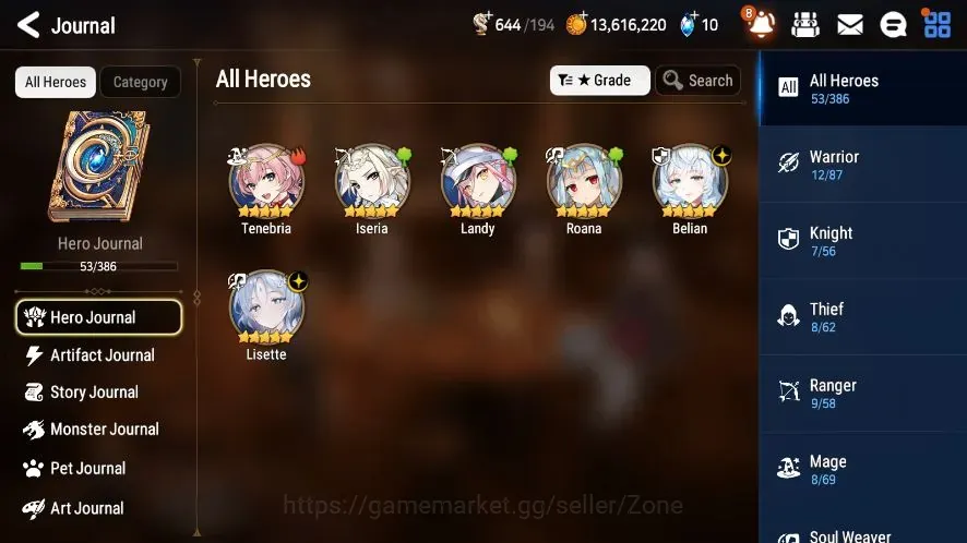 Epic Seven Accounts Starter Global Unverif|Starter Clear Prologue|2ML(Belian,Lisette)+4*5RGB|PoH+Bless ON|Resource 1