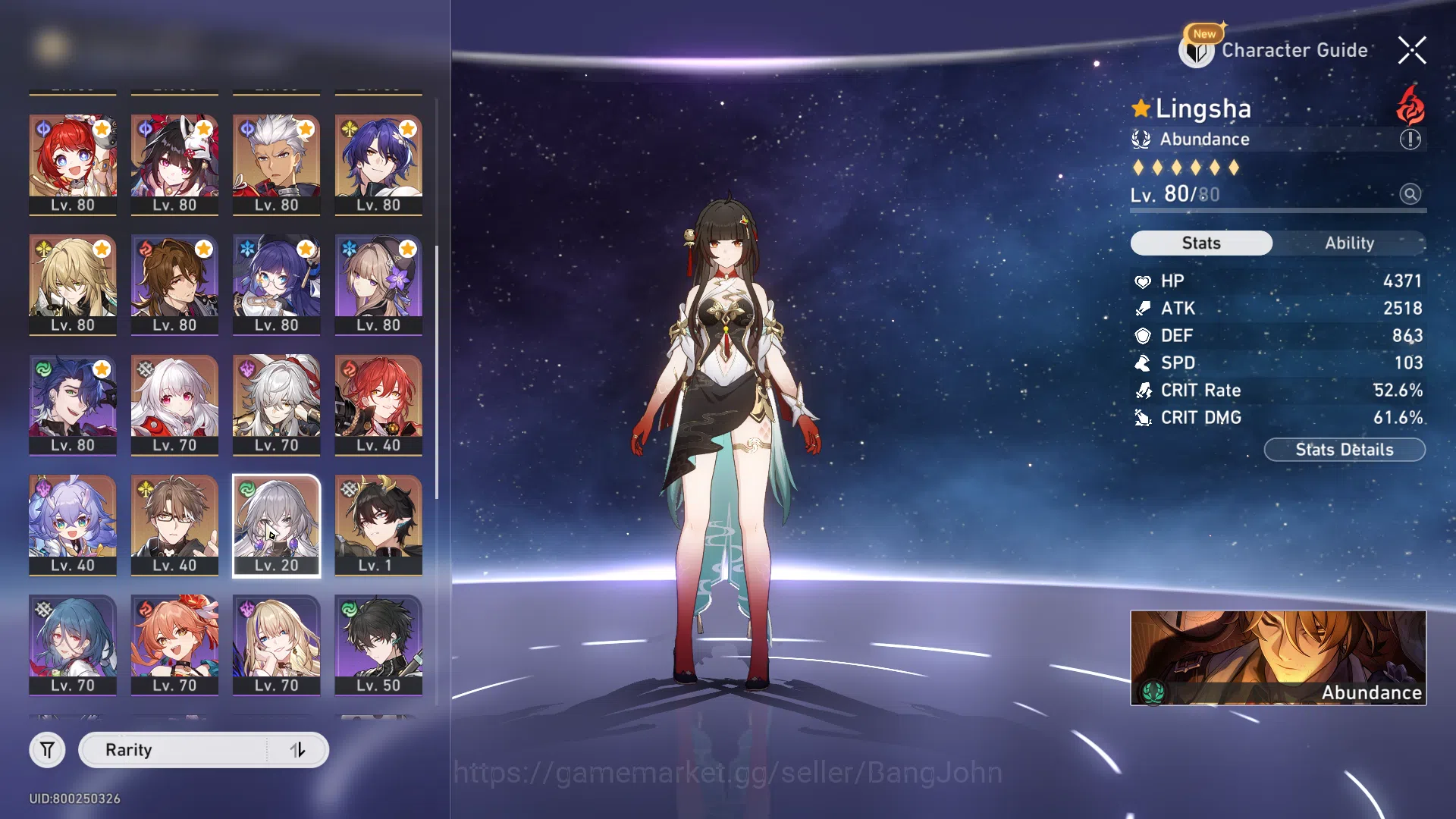 Honkai Star Rail Accounts Others ASIA | TL 70 | 16 limited | Castorice S1 | Lingsha | Ruan Mei | Fu Xuan | Fire Fly | HSR028B 3