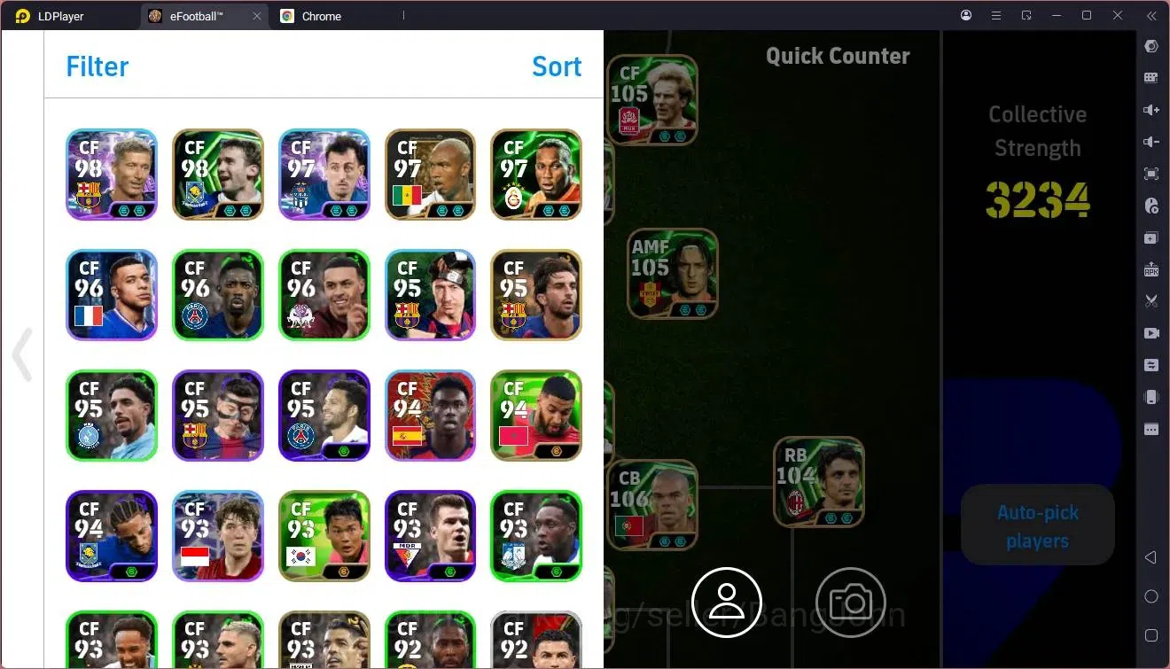 eFootball Accounts Mobile |PW 3234|Bigtime Carlos|Epic Cannavaro,Pepe image 2