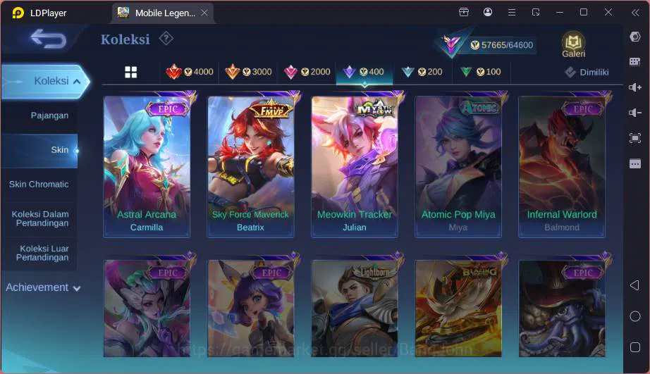 Mobile Legends: Bang Bang Accounts Hero 132|Skin 253|KOF Karina,Sanrio Floryn,Champ L image 10