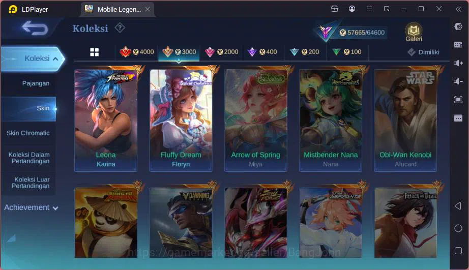 Mobile Legends: Bang Bang Accounts Hero 132|Skin 253|KOF Karina,Sanrio Floryn,Champ L image 4