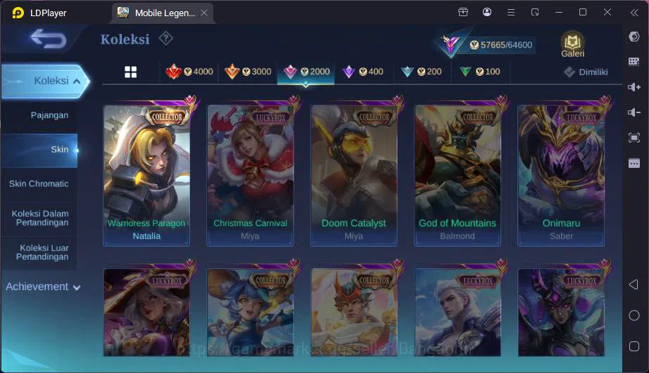 Mobile Legends: Bang Bang Accounts Hero 132|Skin 253|KOF Karina,Sanrio Floryn,Champ L image 5