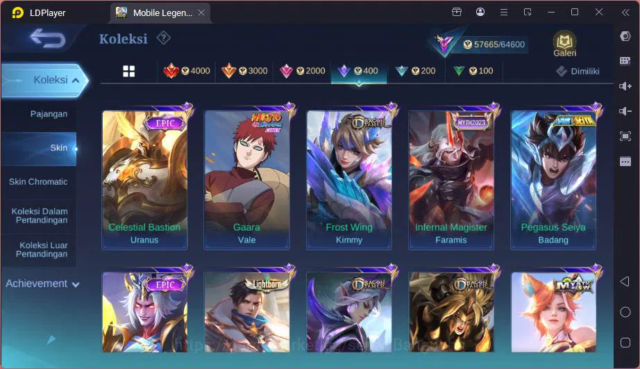 Mobile Legends: Bang Bang Accounts Hero 132|Skin 253|KOF Karina,Sanrio Floryn,Champ L image 9