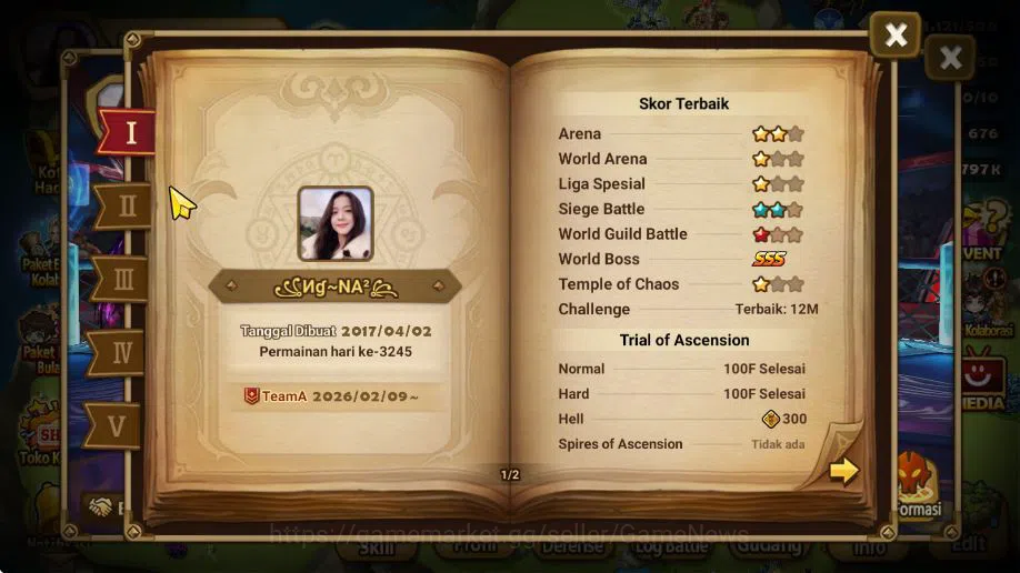 Summoners War: Sky Arena Accounts ASIA WELL ACC | 3 LD Wolyung x Wedjat x Mookwol |1 image 2