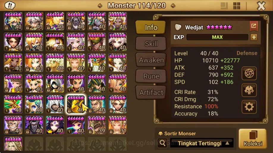 Summoners War: Sky Arena Accounts ASIA WELL ACC | 3 LD Wolyung x Wedjat x Mookwol |1 image 6
