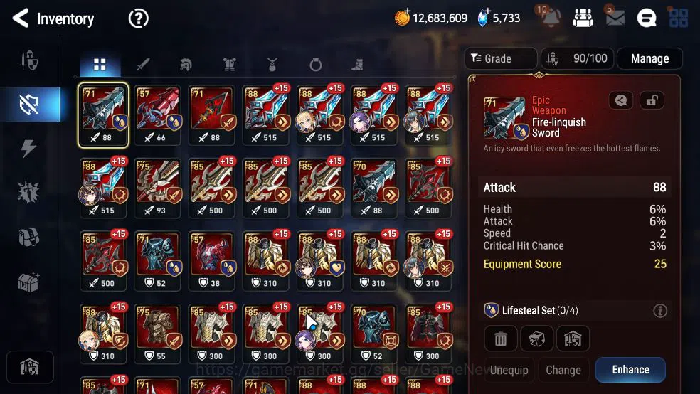 Epic Seven Accounts GLOBAL Unverif|New Era|4 ML (LOT Scales,NM Luna,R  image 13
