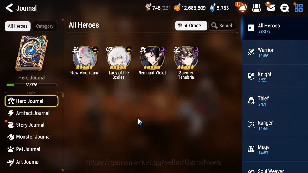 Epic Seven Accounts GLOBAL Unverif|New Era|4 ML (LOT Scales,NM Luna,R  image 7
