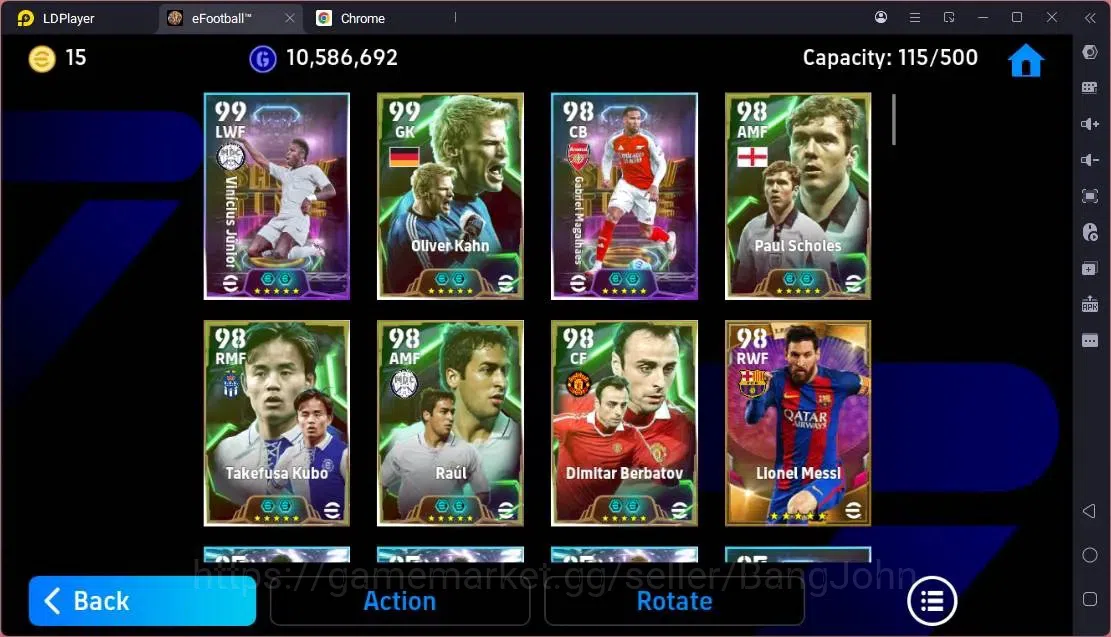 eFootball Accounts Mobile|PW 3198|Legend Messi,Cruyff,Ronaldinho Etc| image 5