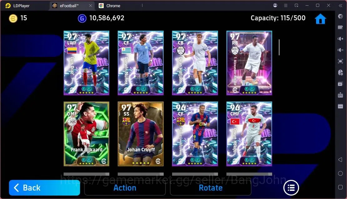 eFootball Accounts Mobile|PW 3198|Legend Messi,Cruyff,Ronaldinho Etc| image 6