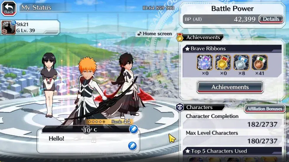Bleach: Brave Souls Accounts Starter [GLOBAL]6K Orbs+Fresh All Story|2 Renewed Ichigo,TYBW Nemu, Renewed Aizen,Brave 2