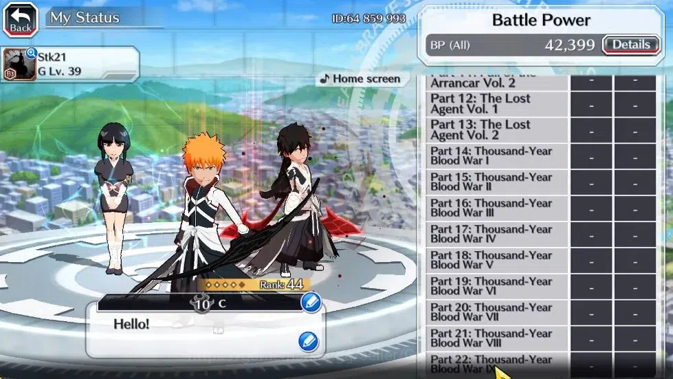 Bleach: Brave Souls Accounts Starter [GLOBAL]6K Orbs+Fresh All Story|2 Renewed Ichigo,TYBW Nemu, Renewed Aizen,Brave 5