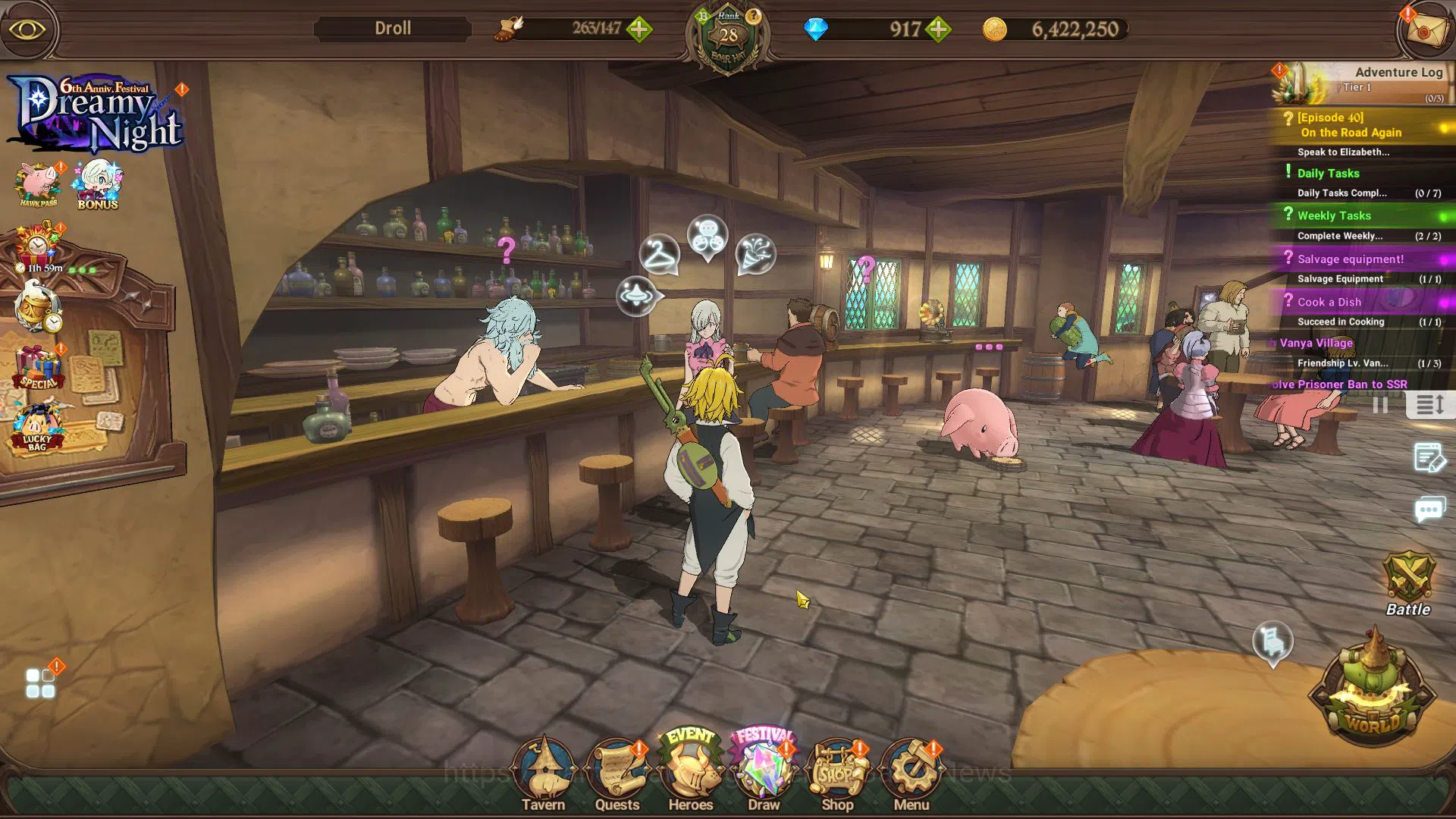 The Seven Deadly Sins: Grand Cross Starter Asia|971K CC|Starter Ch4|917 DM|1 UR+Collab Fire F image 1