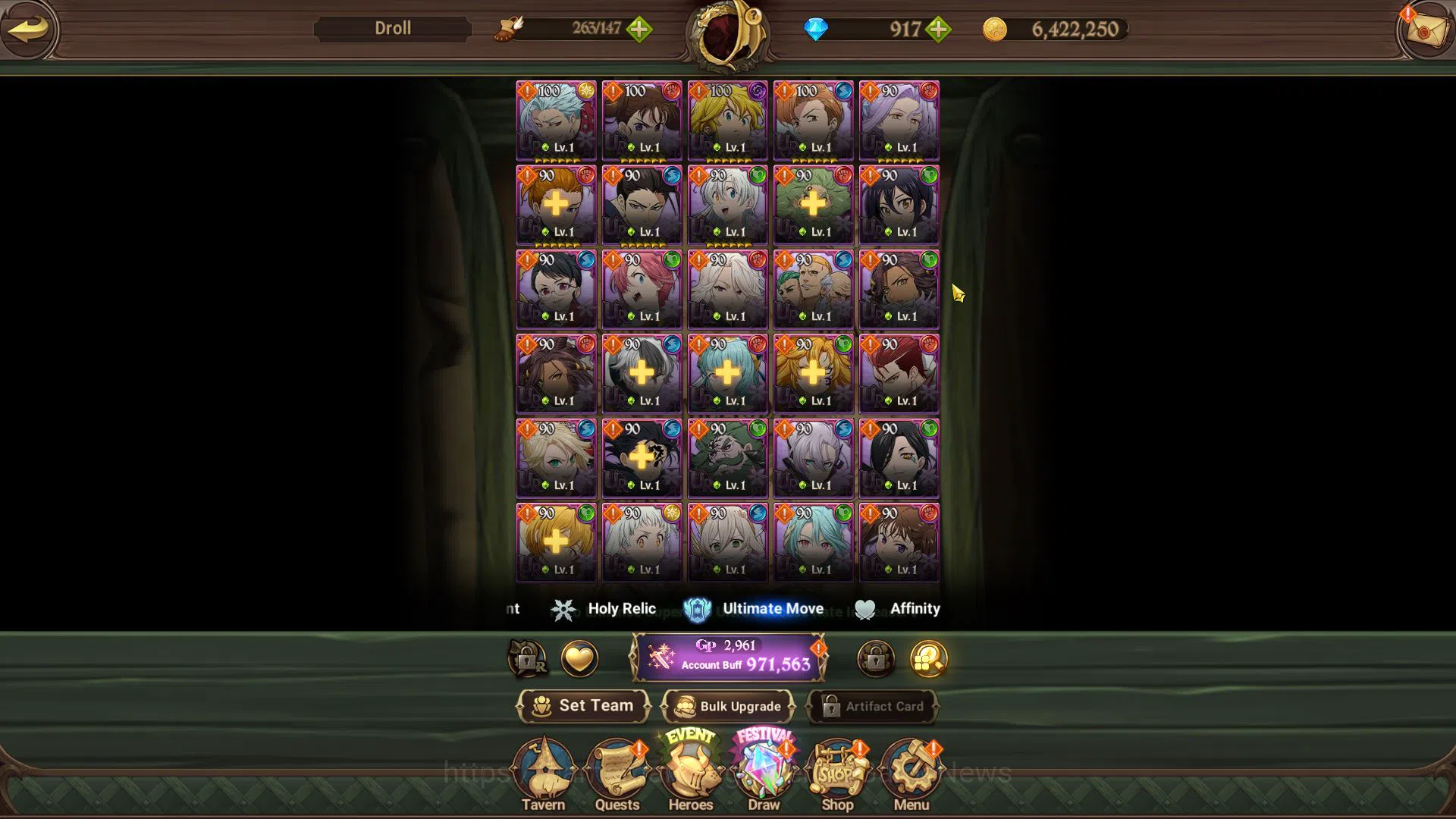 The Seven Deadly Sins: Grand Cross Accounts Asia|971K CC|Starter Ch4|917 DM|1 UR+Collab Fire F image 5