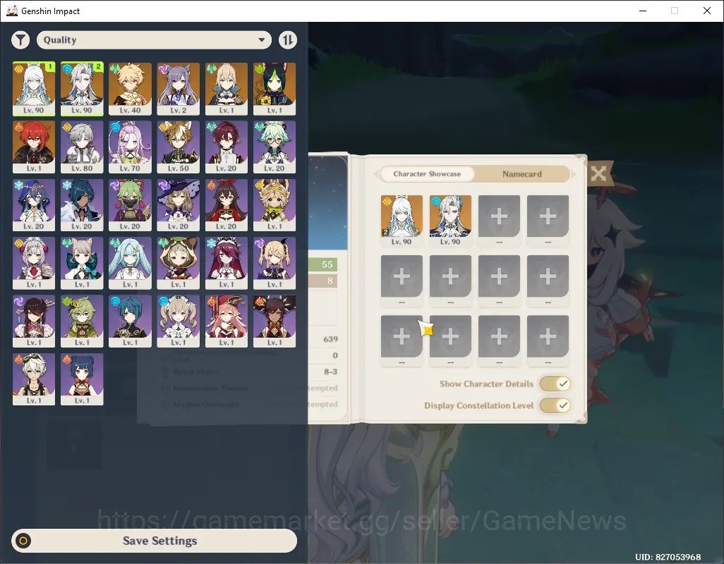 Genshin Impact Accounts Mid Game ASIA|AR 55|Rate On|2 Limited + 2 (*5 Weapon)|Zibai C2 & Neuvillette + Signature 1