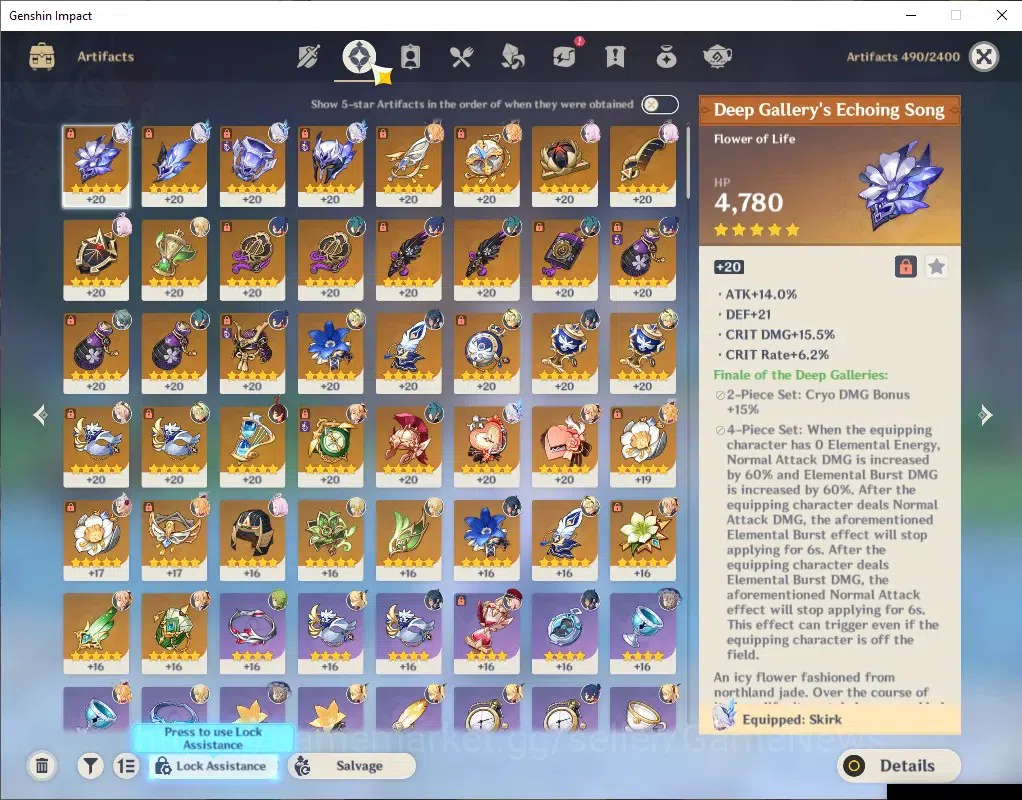 Genshin Impact Accounts ASIA|AR 55|3 Limited+ 4(*5 Weapon)|(Skirk,Escoffie image 6