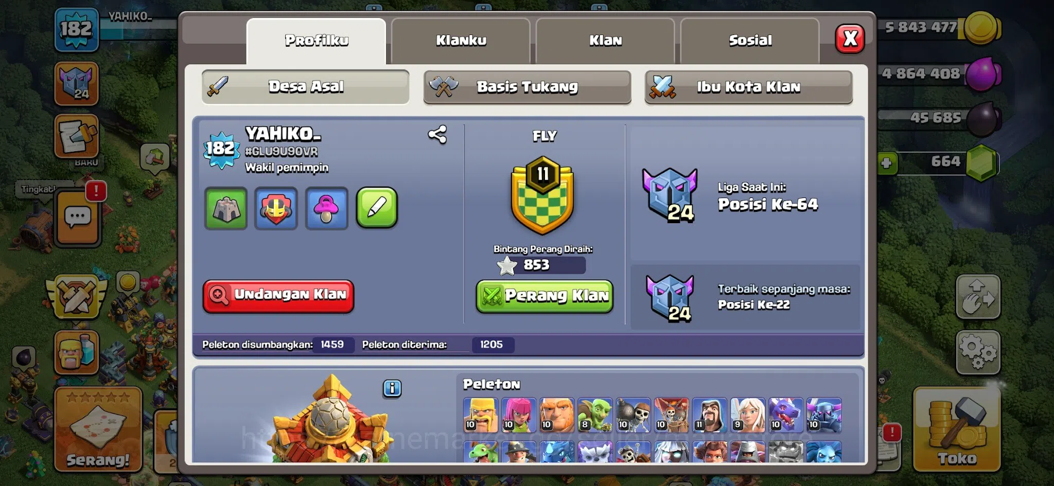 Clash of Clans Accounts HIGH-END TH16 GW66 AQ82 RC40 BK80. Epic Equip: See image 1