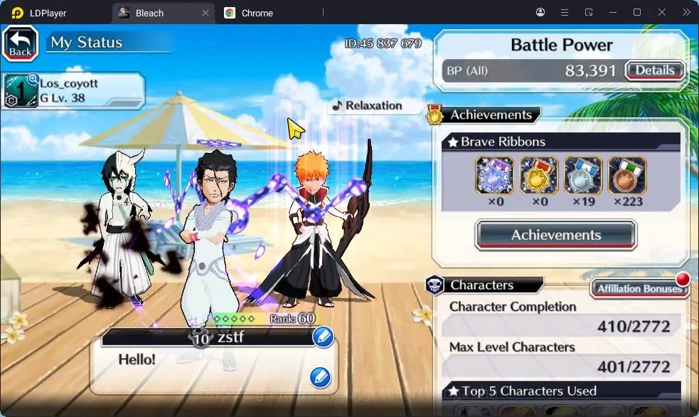 Bleach: Brave Souls Accounts Starter GLOBAL |20K ORB+freshStory|Ichigo DreamTeam,Askin TYBW,Kisuke Technical,Ichigo 1