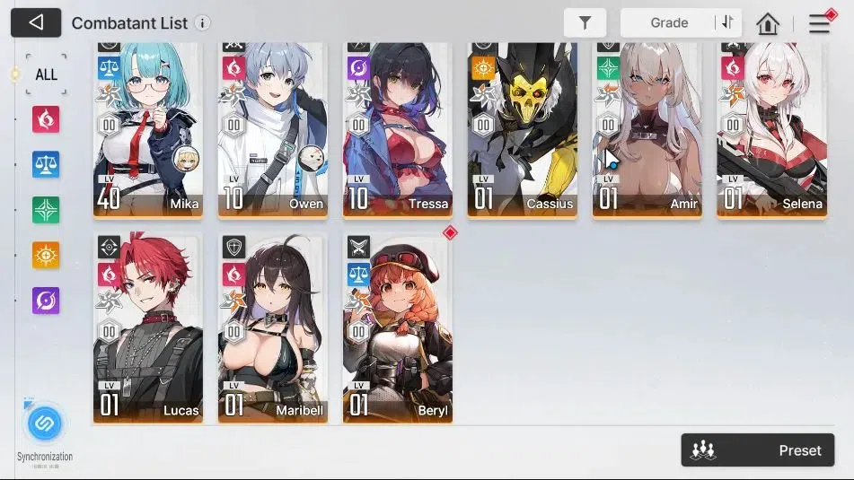 Chaos Zero Nightmare Accounts ASIA|Lv 52|10 SSR (HeidemarieM1,Diana,Rita,Tiphera image 4