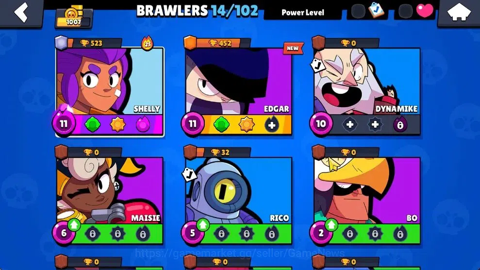 Brawl Stars Accounts 1007 Trophy|14 Brawlers 2 Max Lv [Edgar,Shelly]|2  image 4