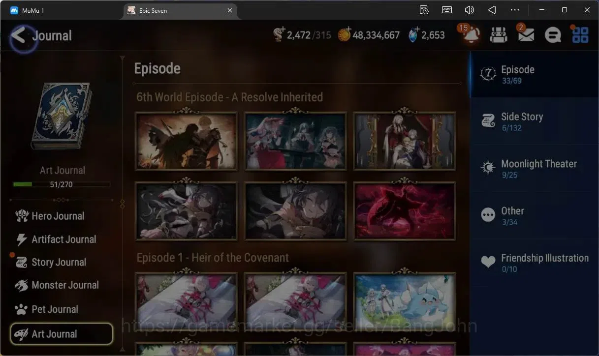 Epic Seven Accounts High-End Global Unverif |11 ML (E Ilynav,LW Piera,SOTD Diene,Straze,L Cermia, Etc)|PoH+Bless ON|SS 13