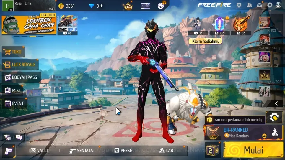 Free Fire Accounts Indonesia|M1887 Hand of Hope,Katana Eclipse,M4A1 Sunrise,M82B Envious|Super Void Bundle|63 Vault 27 1