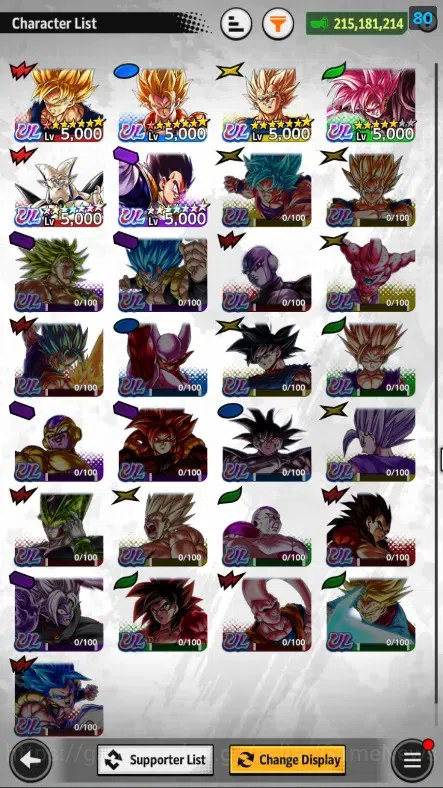 Dragon Ball Legends Accounts 215M Total Power|LV 149|6UL+1LR+11LL|SS Goku Black image 4