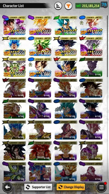 Dragon Ball Legends Accounts 215M Total Power|LV 149|6UL+1LR+11LL|SS Goku Black image 5