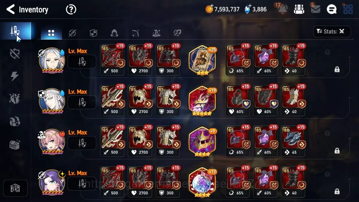 Epic Seven Accounts Limited Hero Global Unverif|New Era|5 ML(School Nurse Yulha,Belian,LW Peira,Etc)+Setsuka,A 10