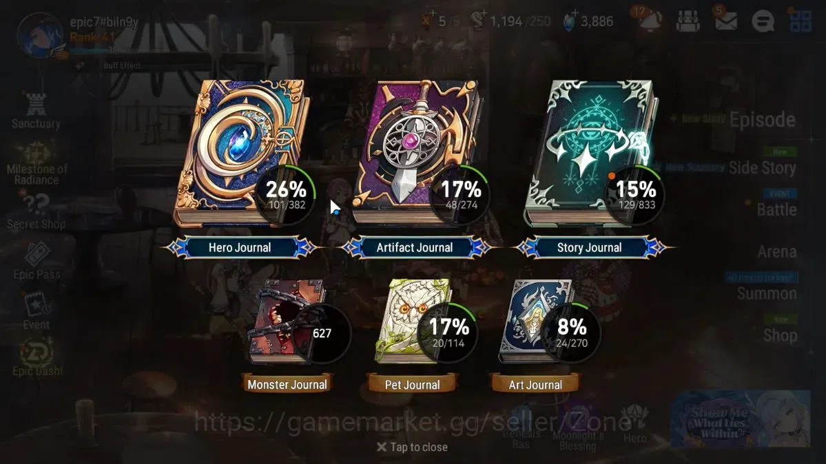 Epic Seven Accounts Limited Hero Global Unverif|New Era|5 ML(School Nurse Yulha,Belian,LW Peira,Etc)+Setsuka,A 6
