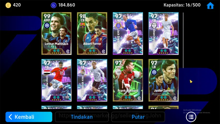 eFootball Accounts Others Power 3180 | lothar matthaus epic db | albert ferrer epic db | jack grealish show time | EFB656B 4