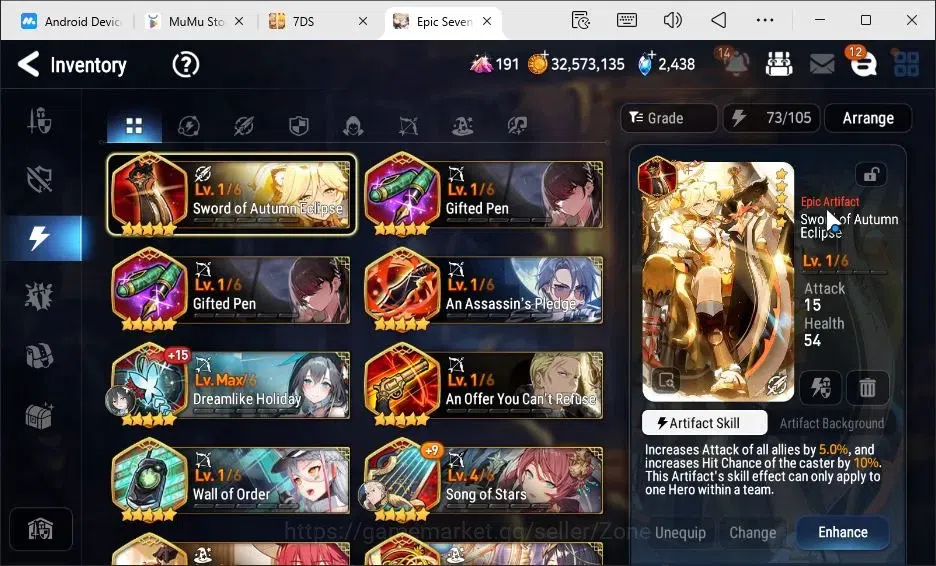 Epic Seven Accounts Global|16ML (Rinak, Harsetti, Belian, Politis, Aru image 18