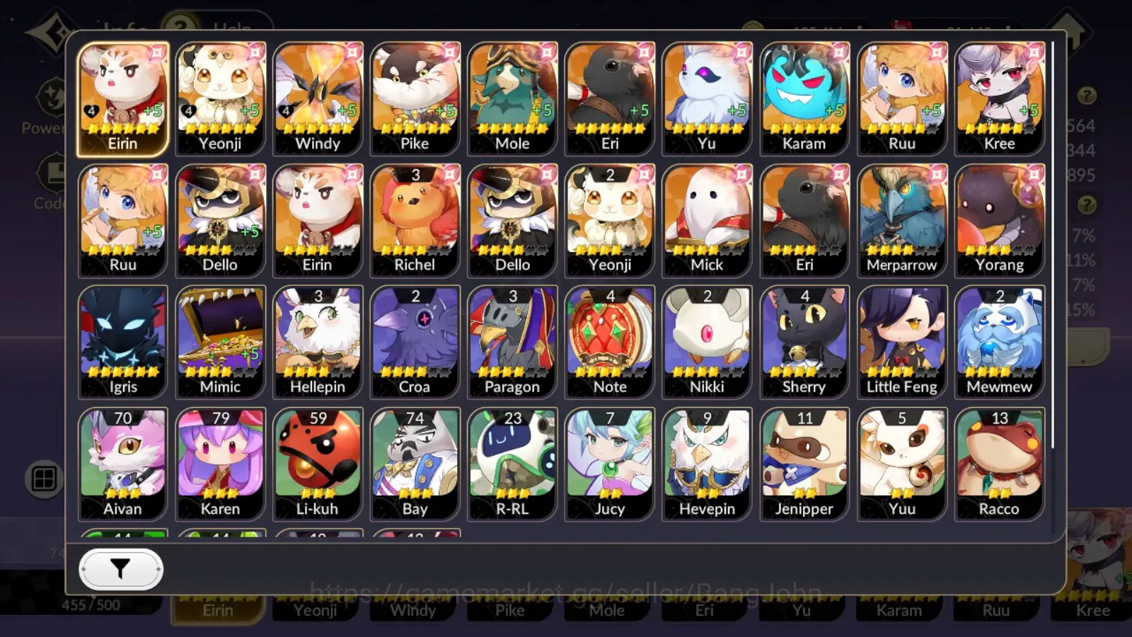 Seven Knights Re:Birth Accounts Global|FullEX7(TC2Fai,Juri,Gelidus,Melia,Rosie)25T image 12