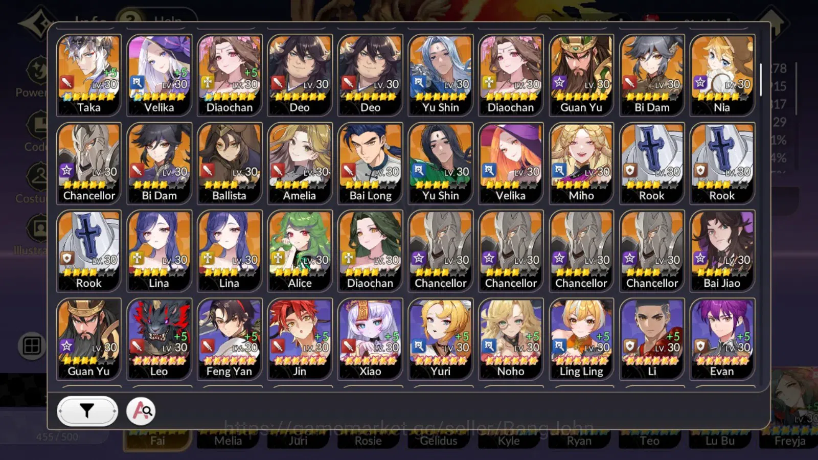 Seven Knights Re:Birth Accounts Global|FullEX7(TC2Fai,Juri,Gelidus,Melia,Rosie)25T image 13