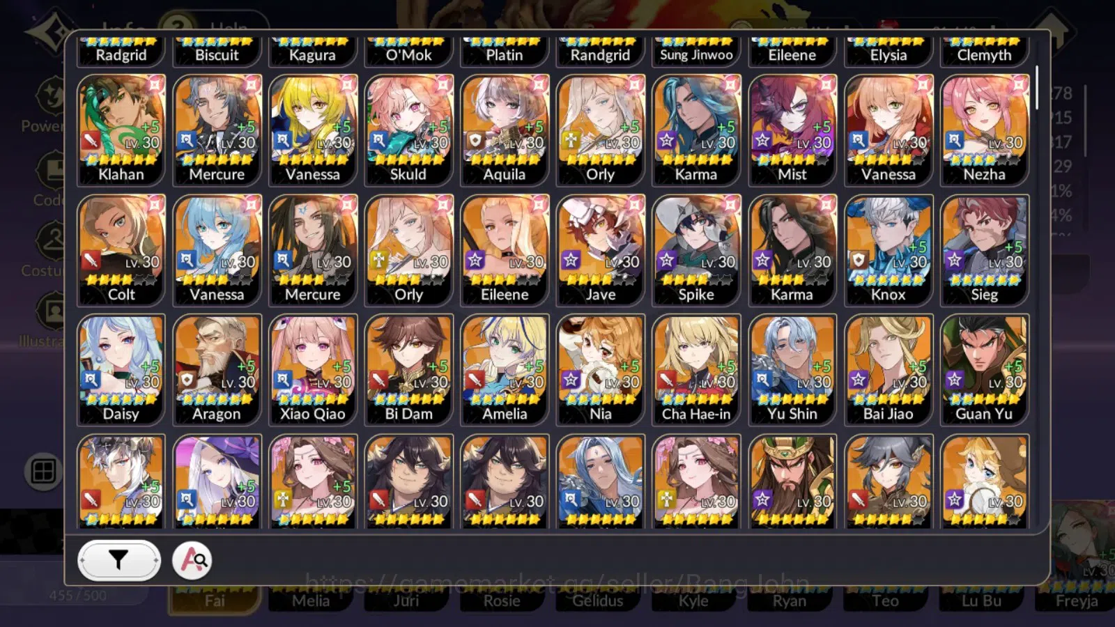 Seven Knights Re:Birth Accounts Global|FullEX7(TC2Fai,Juri,Gelidus,Melia,Rosie)25T image 14
