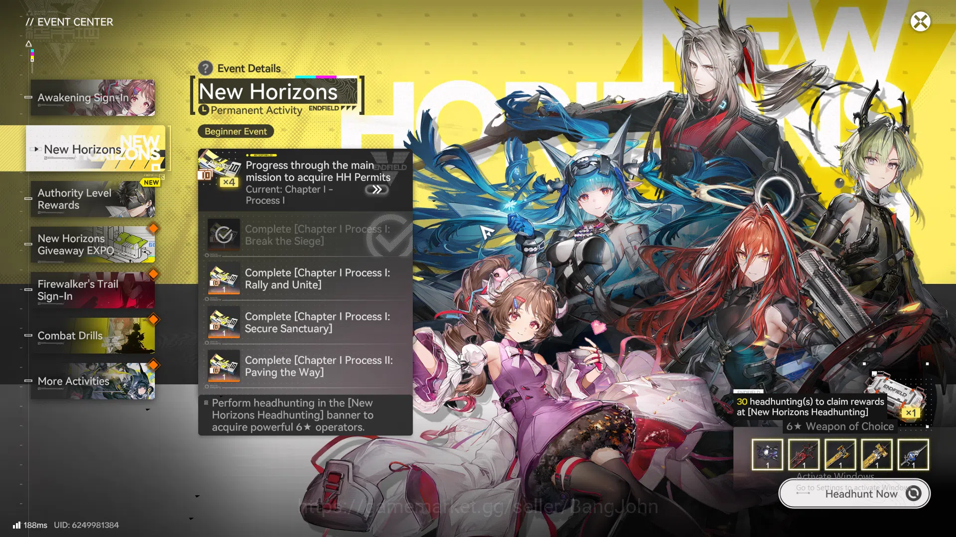 Arknights: Endfield Accounts Starter Fresh | NA/EU | New Horizons On | Day 2 Si image 5