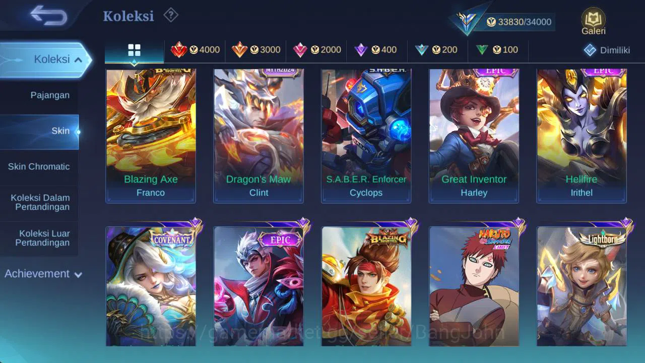 Mobile Legends: Bang Bang Accounts skin 183, Hero 101, allstar Moskov, annual Lesley, image 11