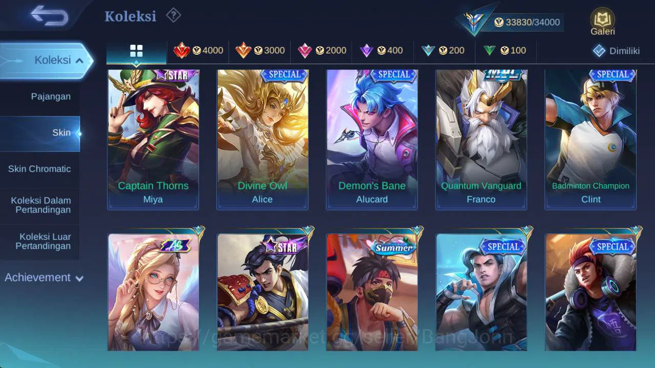 Mobile Legends: Bang Bang Accounts skin 183, Hero 101, allstar Moskov, annual Lesley, image 9