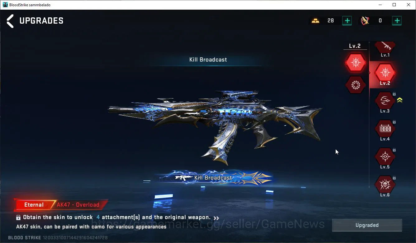 Blood Strike Accounts ASIA|ETERNAL Lv2 AK47-Overlord,Collab 7DS[AK47,Kar image 12
