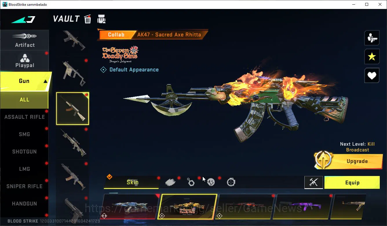 Blood Strike Accounts ASIA|ETERNAL Lv2 AK47-Overlord,Collab 7DS[AK47,Kar image 14