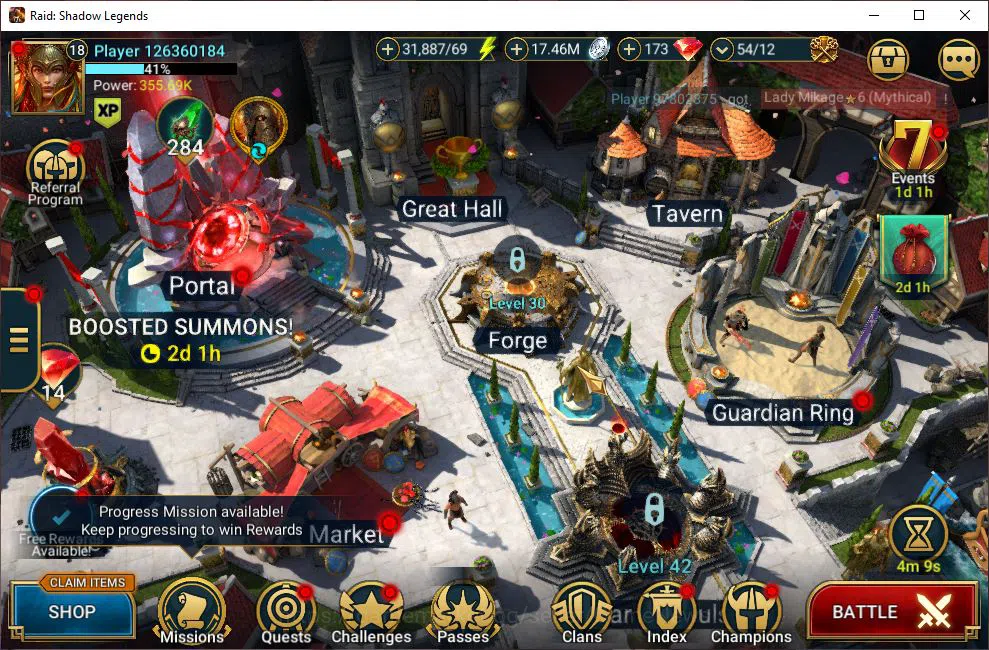 Lv18 355K Power|10 Legendary(Bad el Kazar,Rathalos Blade,Ninja,Artak,Wukong,Etc)|31K Energy|Plarium|(RSL1337) Raid: Shadow Legends Starter Lv18 355K Power|10 Legendary(Bad el Kazar,Rathalos image 1