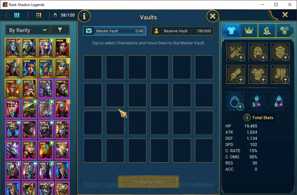 Raid: Shadow Legends Accounts Starter Lv18 355K Power|10 Legendary(Bad el Kazar,Rathalos Blade,Ninja,Artak,Wukong,Etc)|31K 13